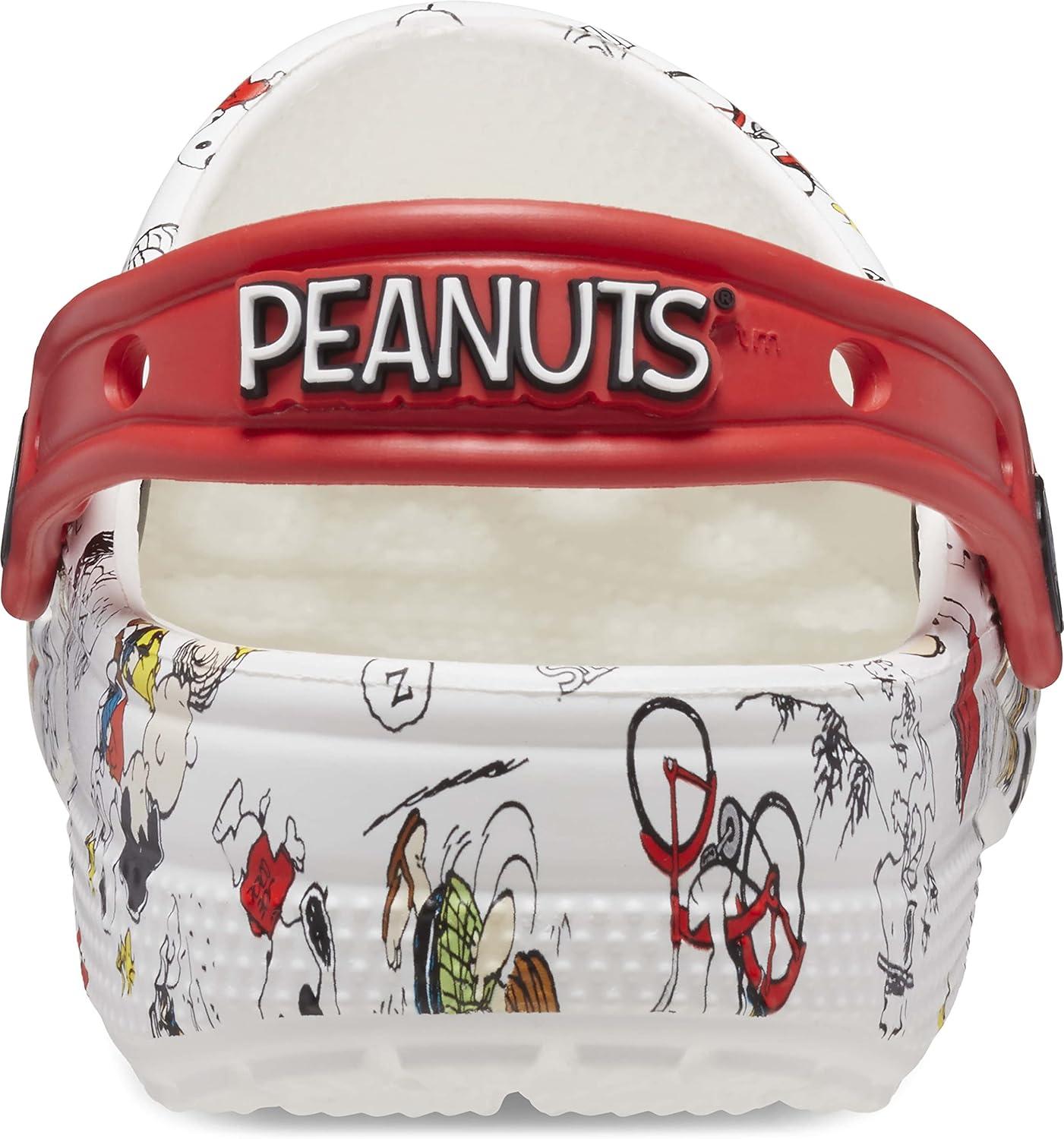 imageCrocs UnisexAdult Classic Peanuts Snoopy ClogWhiteMulti