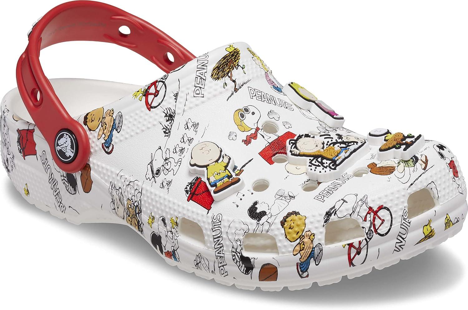 imageCrocs UnisexAdult Classic Peanuts Snoopy ClogWhiteMulti