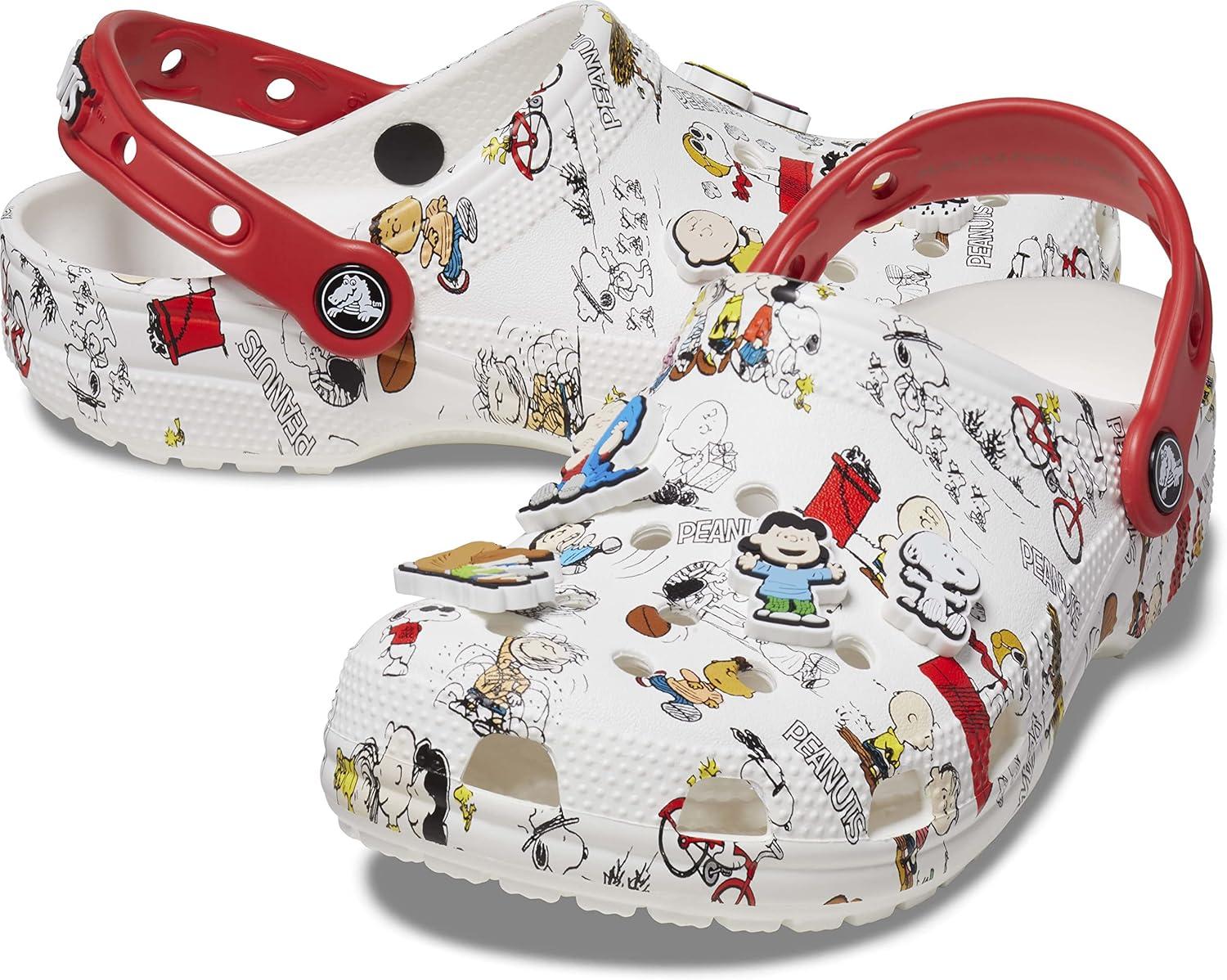 imageCrocs UnisexAdult Classic Peanuts Snoopy ClogWhiteMulti