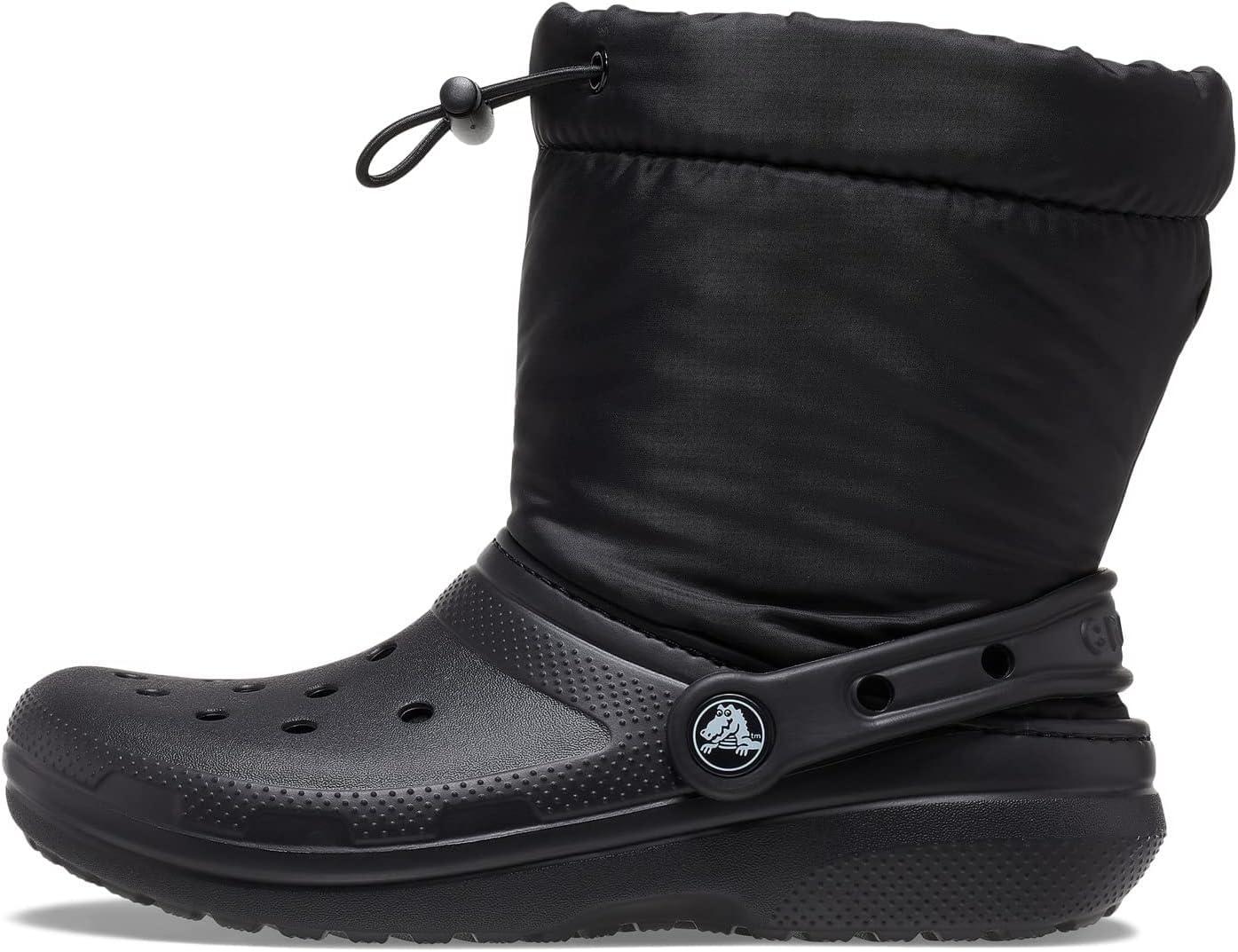 imageCrocs UnisexChild Classic Lined Neo Puff Boot SnowBlack