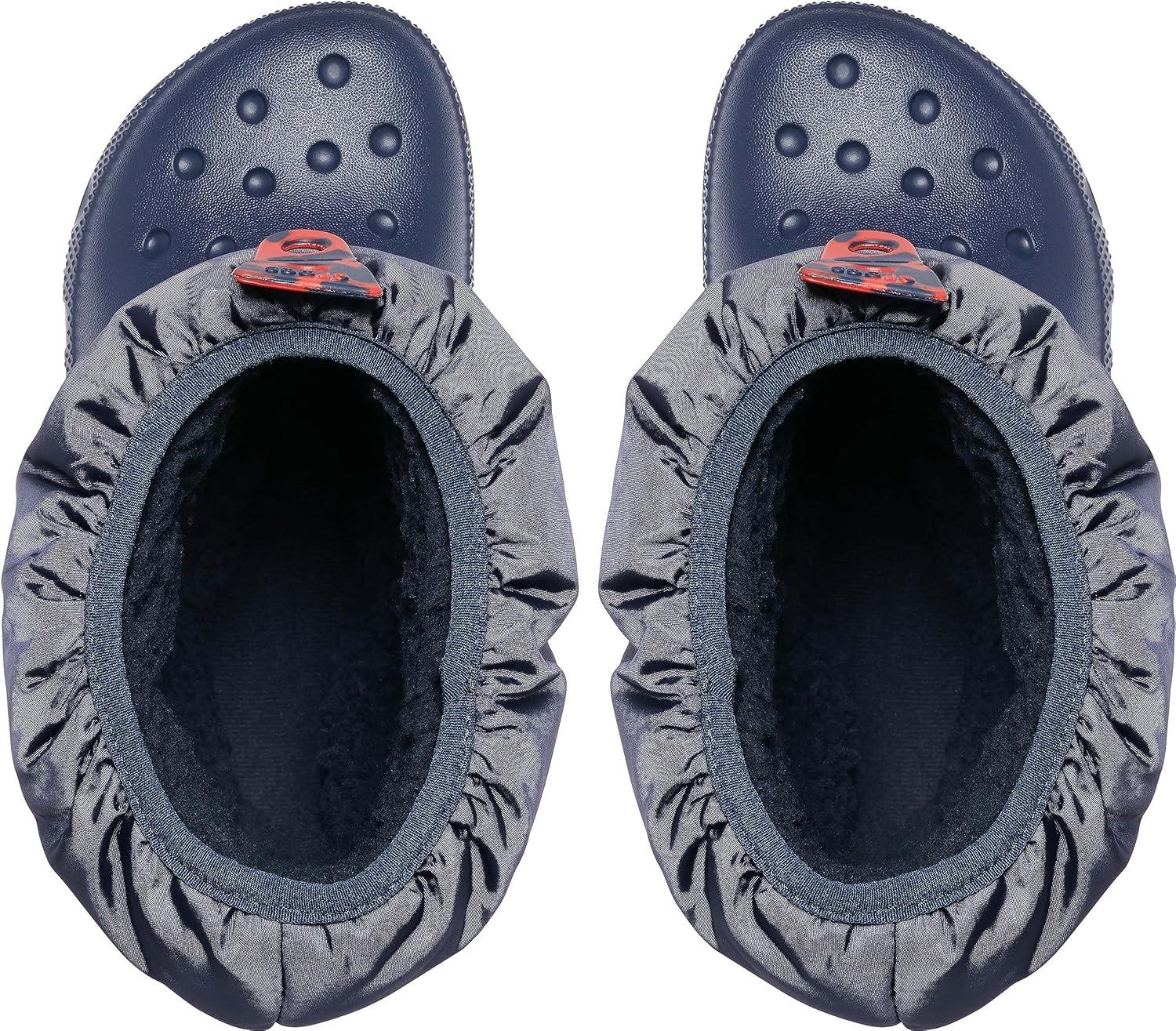 imageCrocs UnisexChild Classic Lined Neo Puff Boot SnowNavy