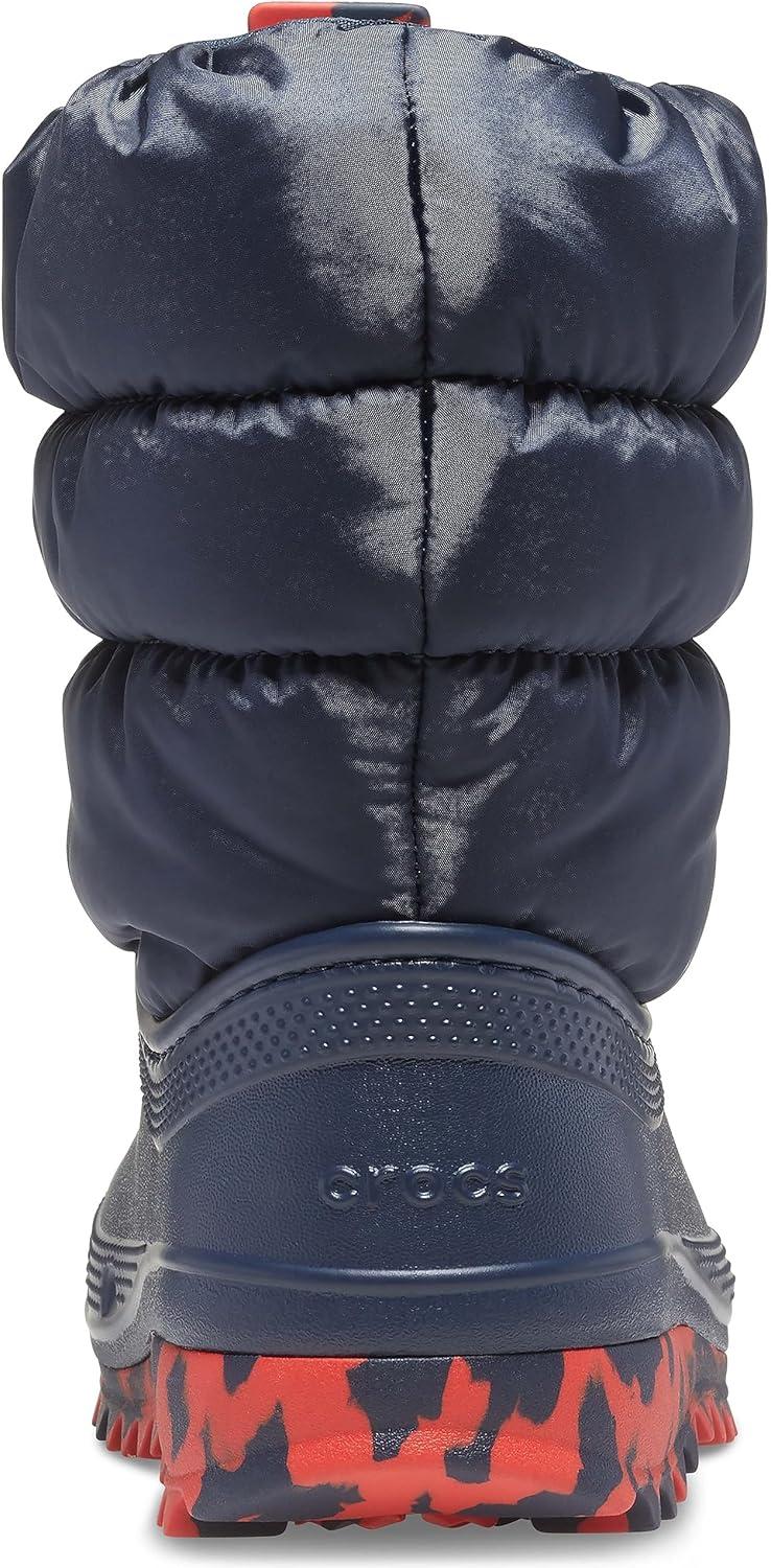 imageCrocs UnisexChild Classic Lined Neo Puff Boot SnowNavy