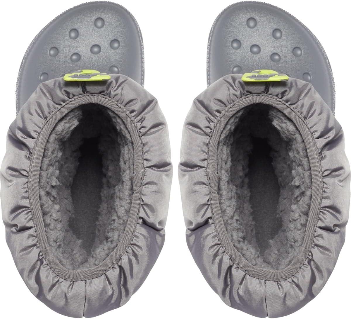 imageCrocs UnisexChild Classic Lined Neo Puff Boot SnowSlate Grey