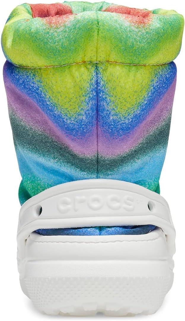 imageCrocs UnisexChild Classic Lined Neo Puff Boot SnowWhiteMulti Spray Dye