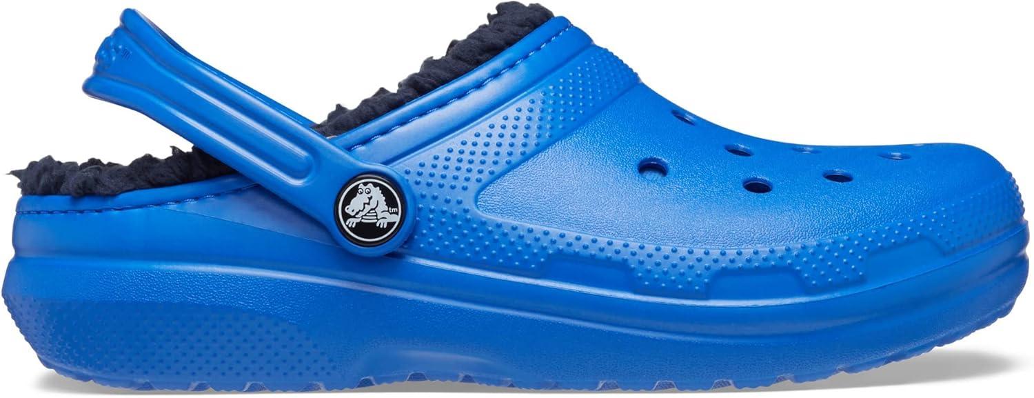 imageCrocs UnisexChild Classic Tie Dye Lined Clog  Kids SlippersBlue Bolt