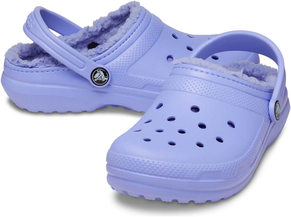imageCrocs UnisexChild Classic Tie Dye Lined Clog  Kids SlippersDigital Violet