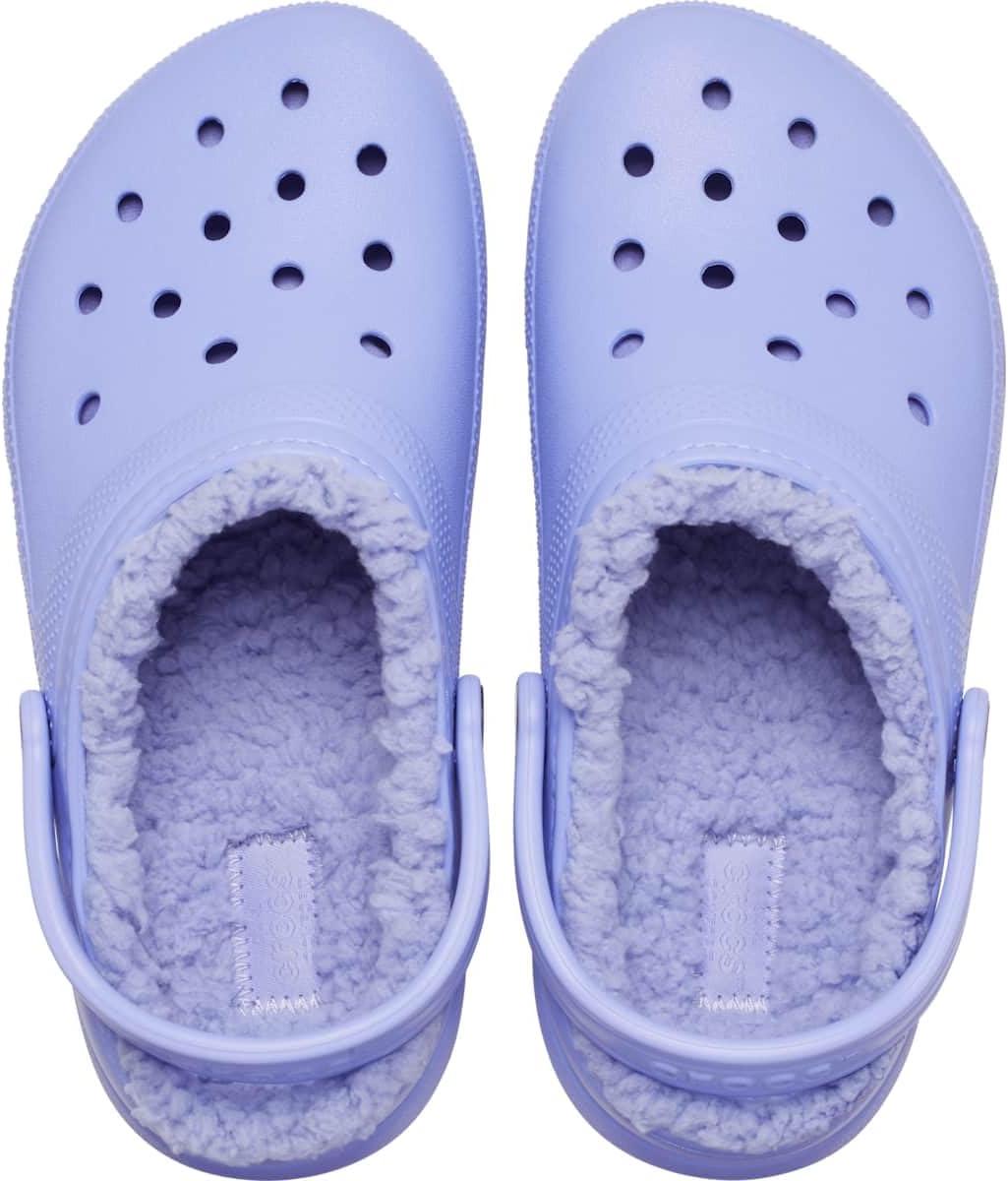 imageCrocs UnisexChild Classic Tie Dye Lined Clog  Kids SlippersDigital Violet