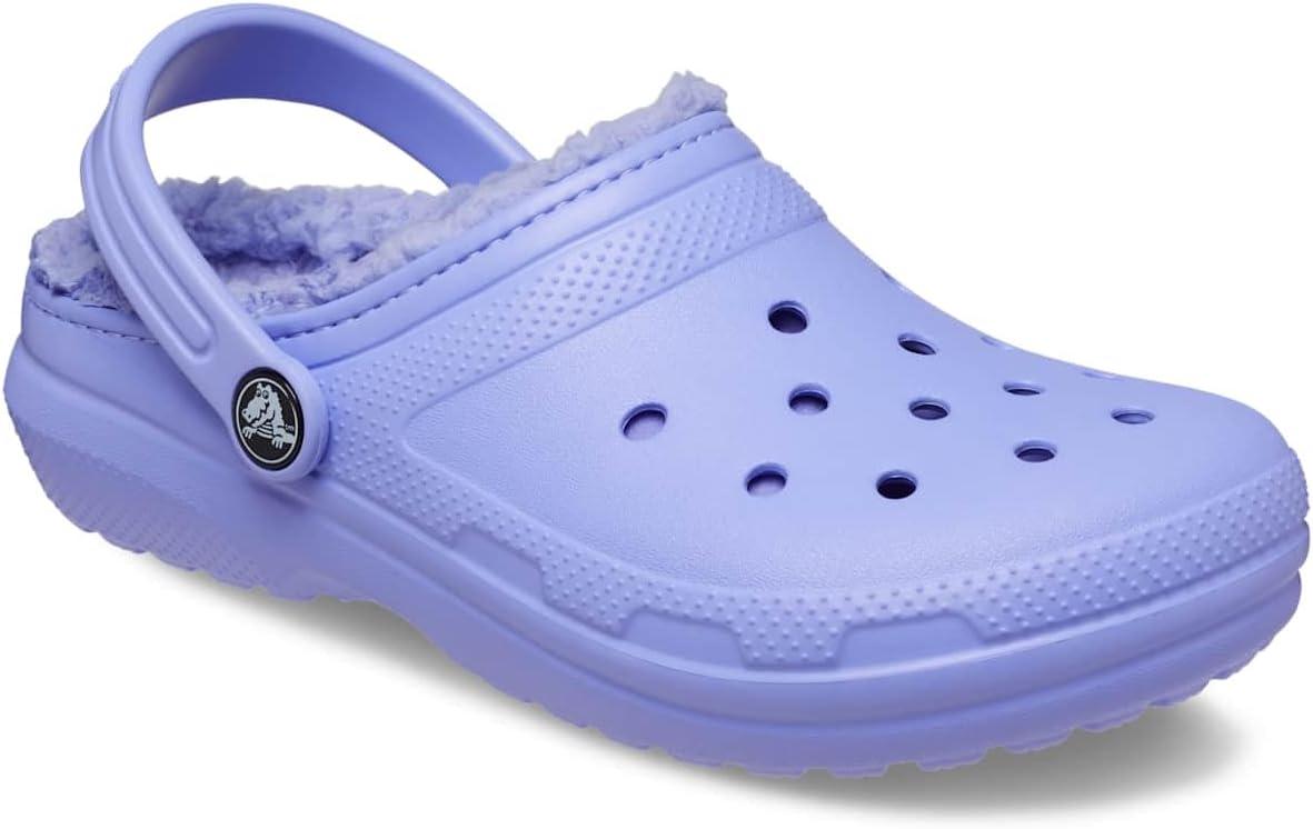 imageCrocs UnisexChild Classic Tie Dye Lined Clog  Kids SlippersDigital Violet