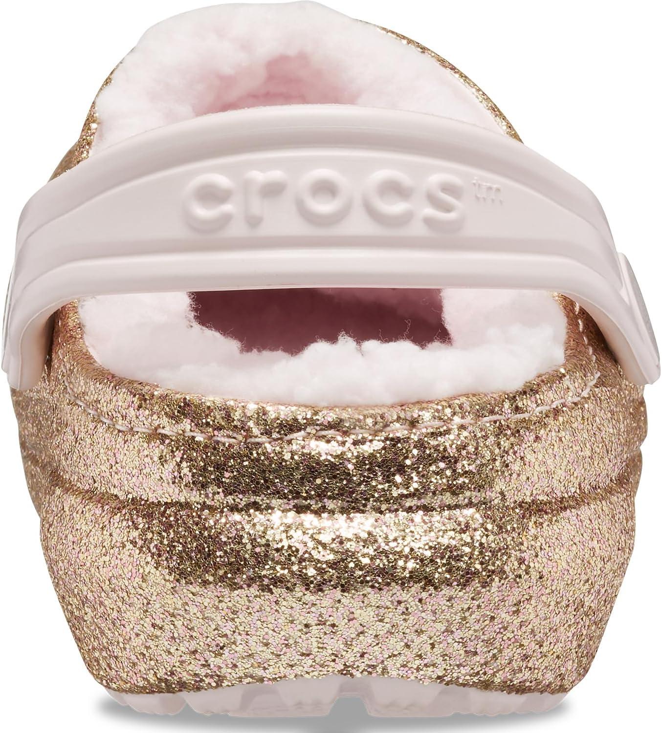 imageCrocs UnisexChild Classic Tie Dye Lined Clog  Kids SlippersGoldBarely Pink