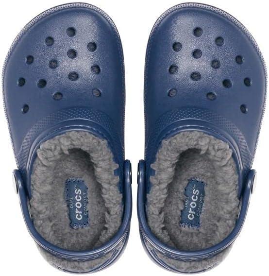 imageCrocs UnisexChild Classic Tie Dye Lined Clog  Kids SlippersNavyCharcoal