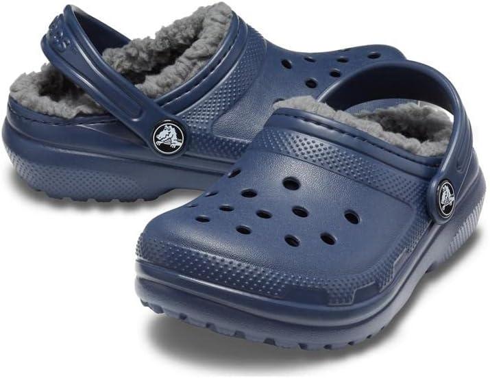 imageCrocs UnisexChild Classic Tie Dye Lined Clog  Kids SlippersNavyCharcoal