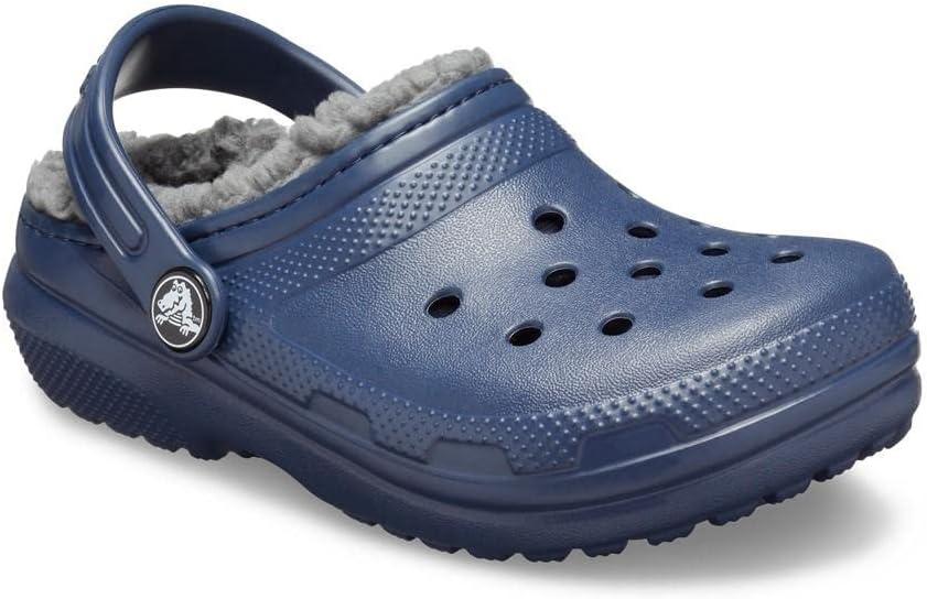 imageCrocs UnisexChild Classic Tie Dye Lined Clog  Kids SlippersNavyCharcoal