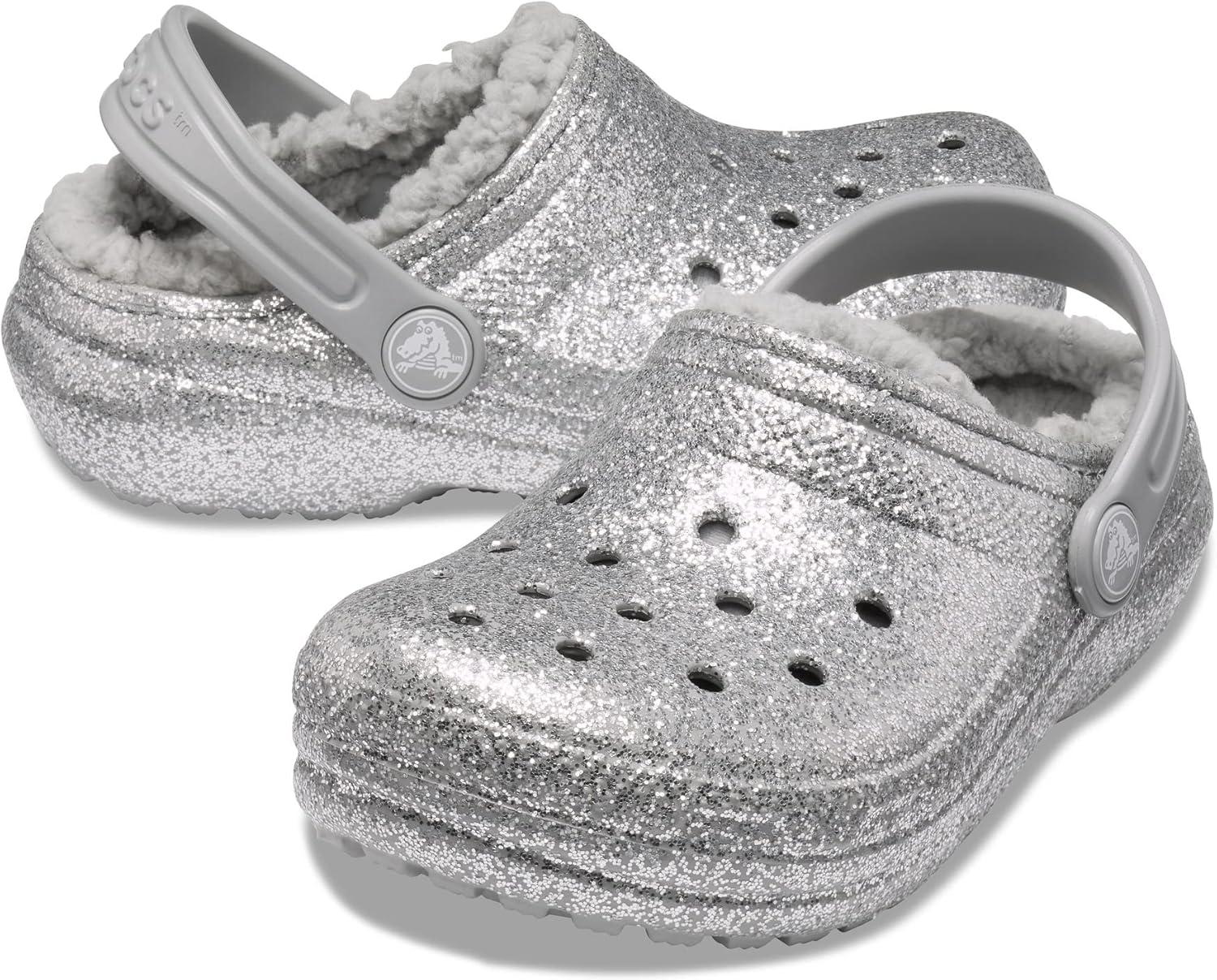 imageCrocs UnisexChild Classic Tie Dye Lined Clog  Kids SlippersSilverSilver