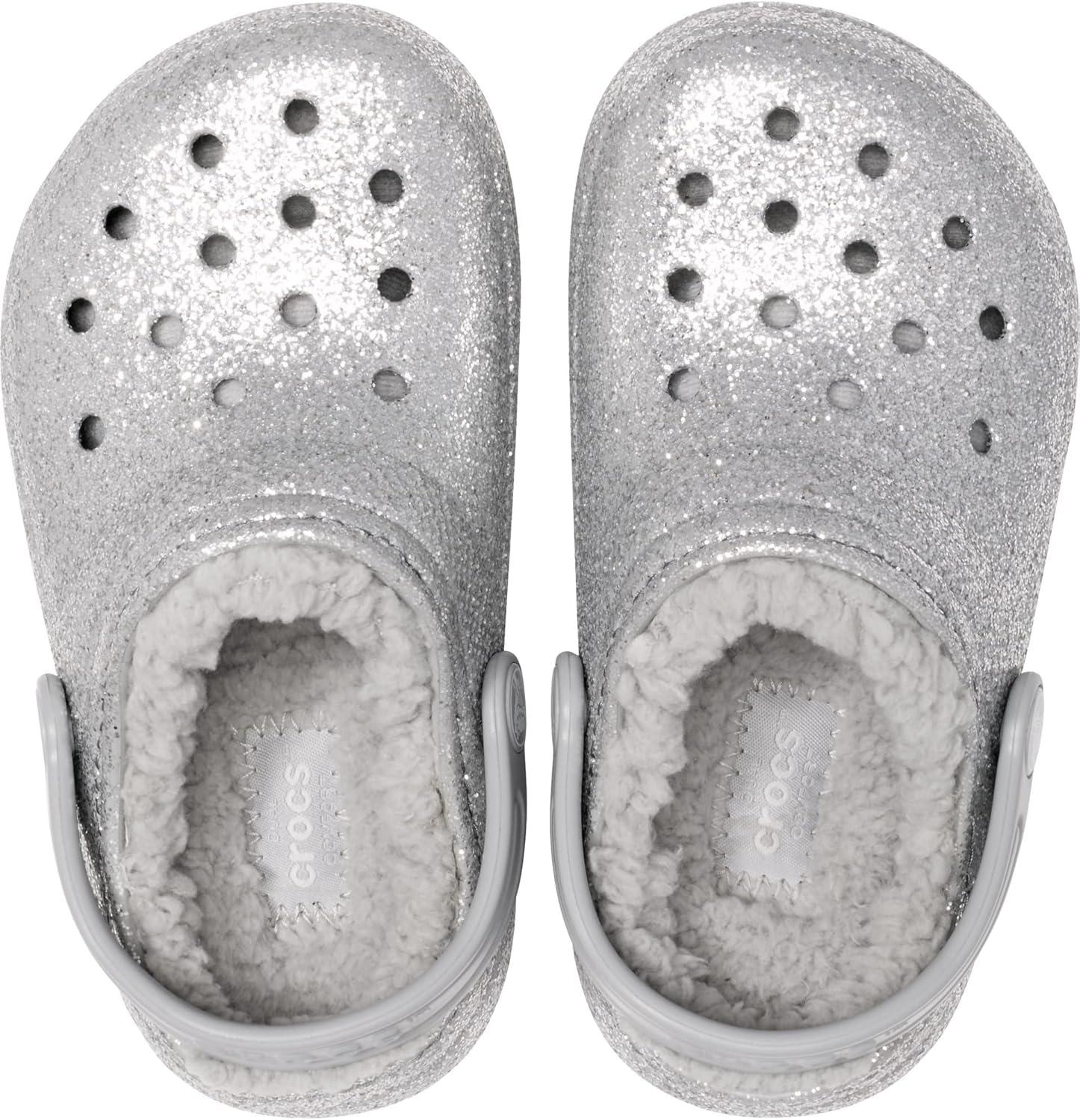 imageCrocs UnisexChild Classic Tie Dye Lined Clog  Kids SlippersSilverSilver