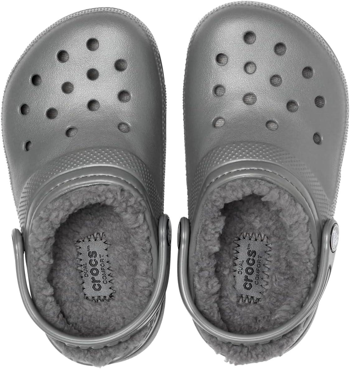 imageCrocs UnisexChild Classic Tie Dye Lined Clog  Kids SlippersSlate GreySmoke