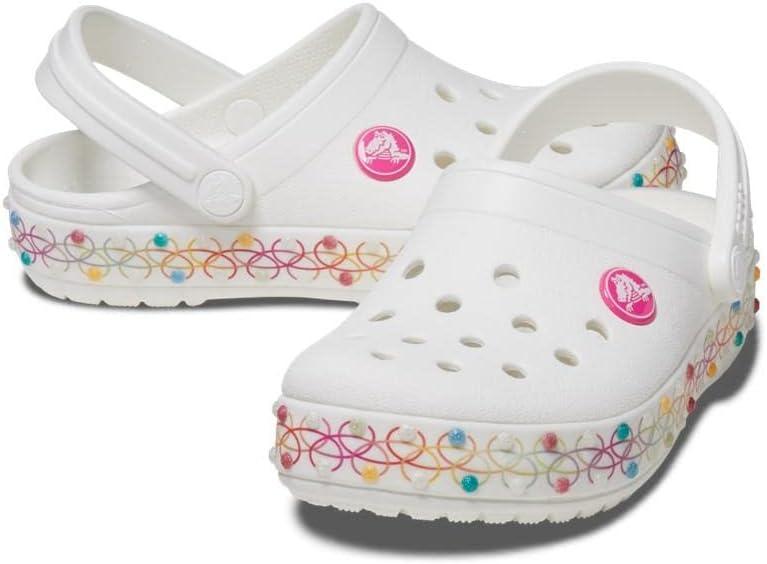 imageCrocs UnisexChild Crocband Rainbow Band ClogWhiteMulti