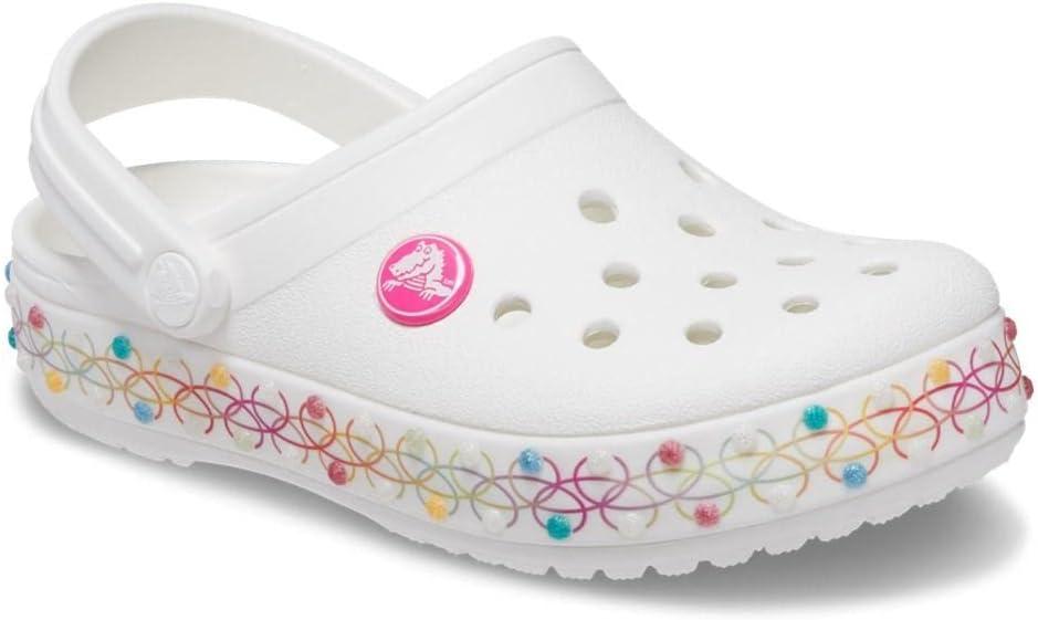 imageCrocs UnisexChild Crocband Rainbow Band ClogWhiteMulti