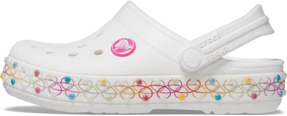 imageCrocs UnisexChild Crocband Rainbow Band ClogWhiteMulti