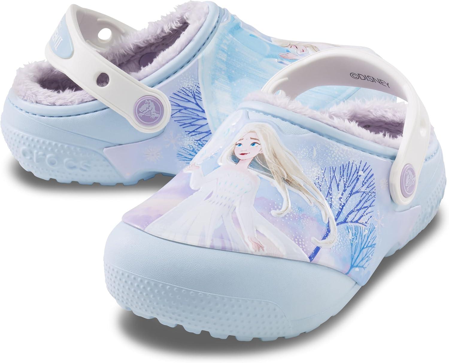 imageCrocs UnisexChild Fun Lab Lined Disney Frozen Ii ClogMineral Blue