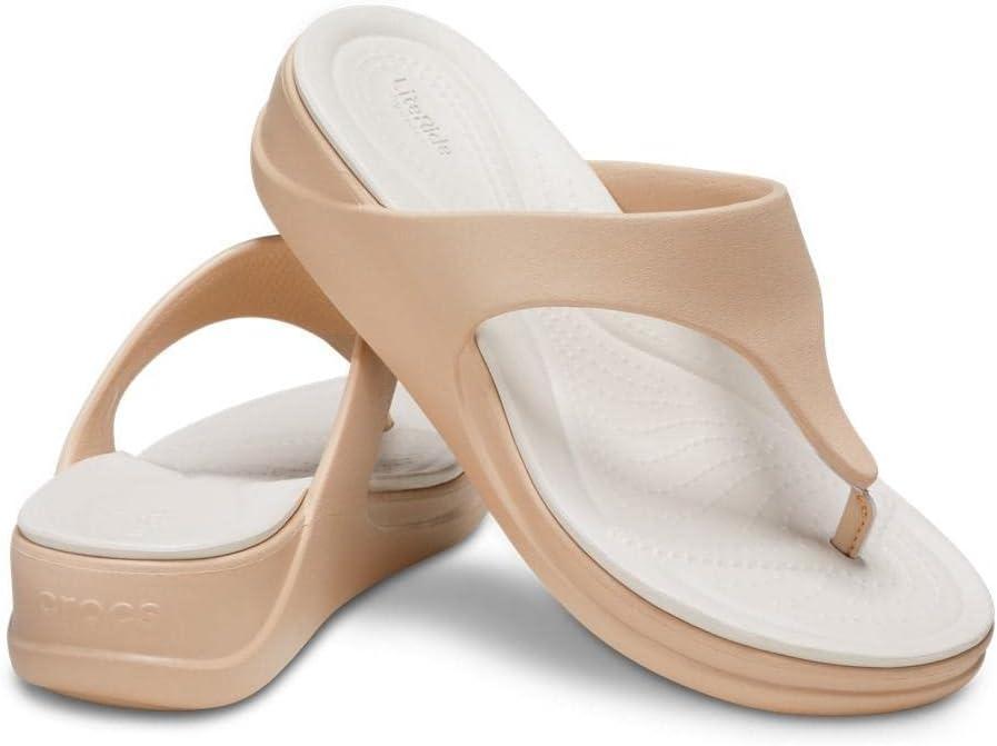 imageCrocs Womens Boca Wedge Flip Flop SandalChai