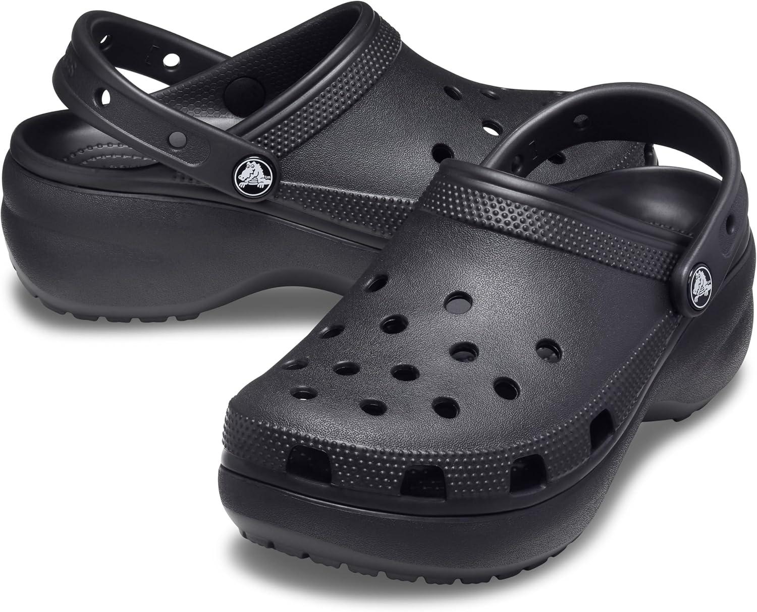 imageCrocs Womens Classic Clogs Platform ShoesBlack