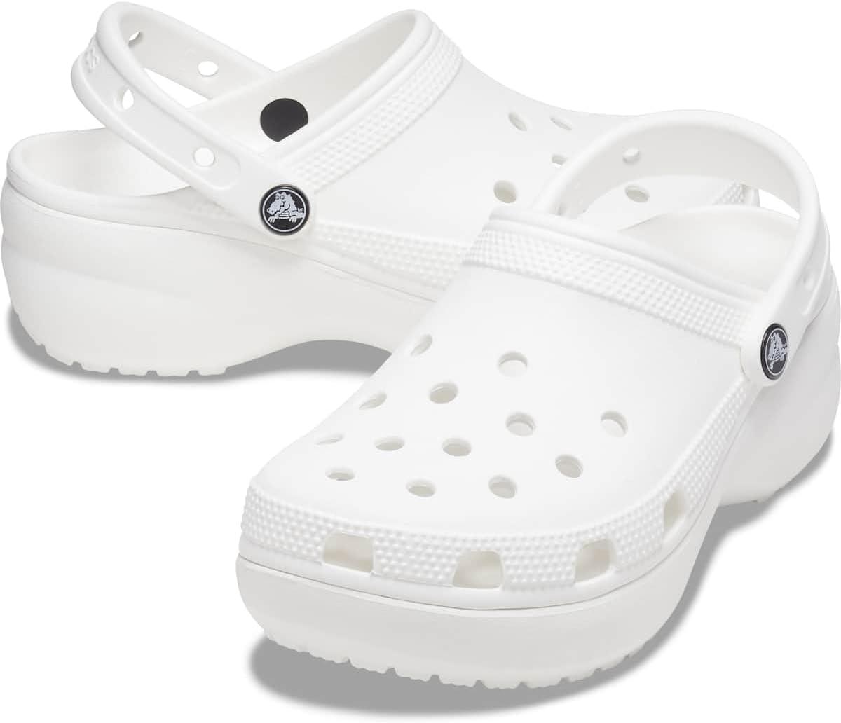 imageCrocs Womens Classic Clogs Platform ShoesWhite