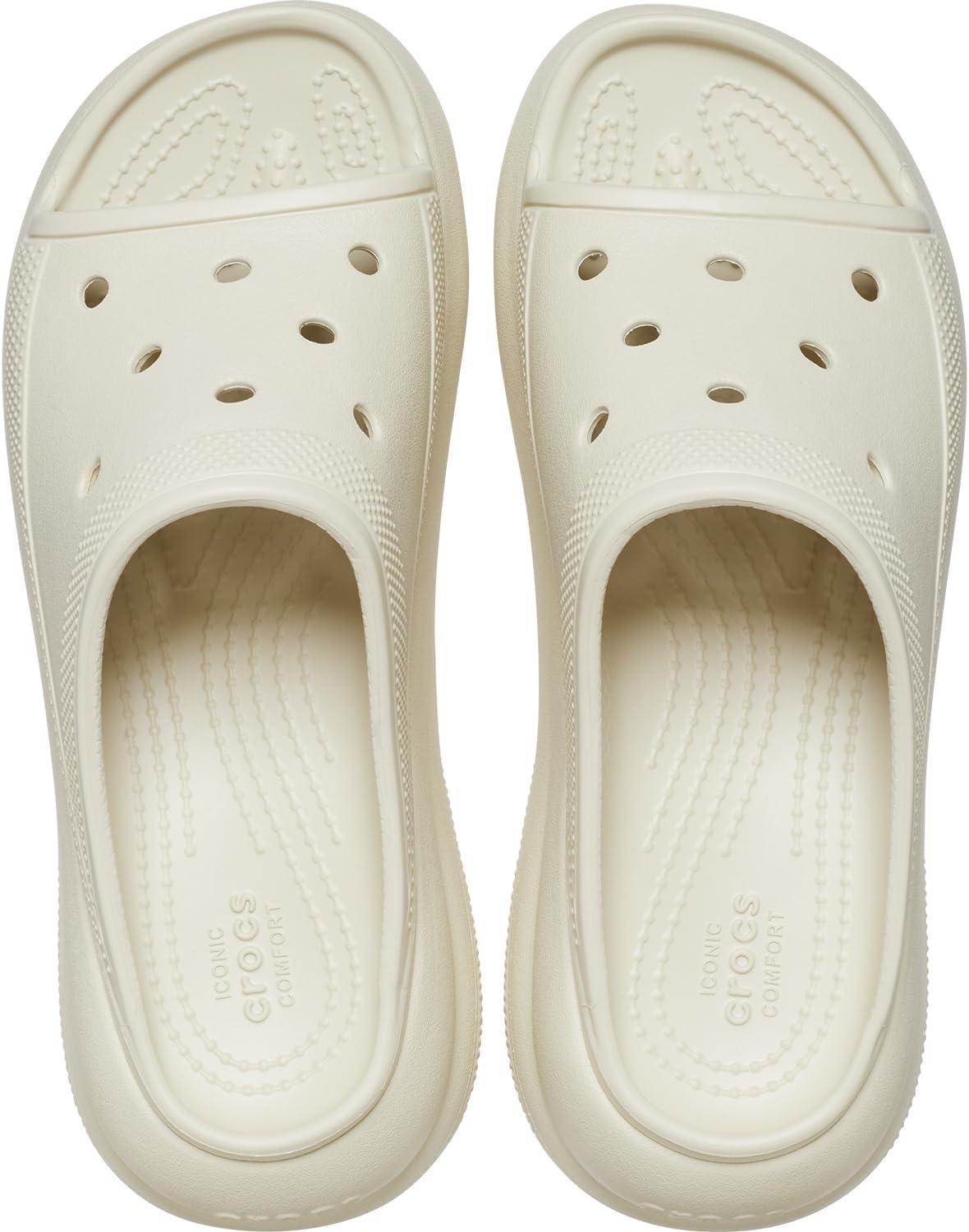imageCrocs Womens Crush Slide Wedge SandalBone