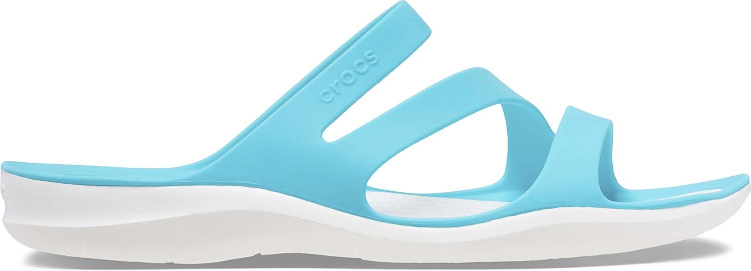 imageCrocs Womens Swiftwater SandalWhiteDigital Aqua
