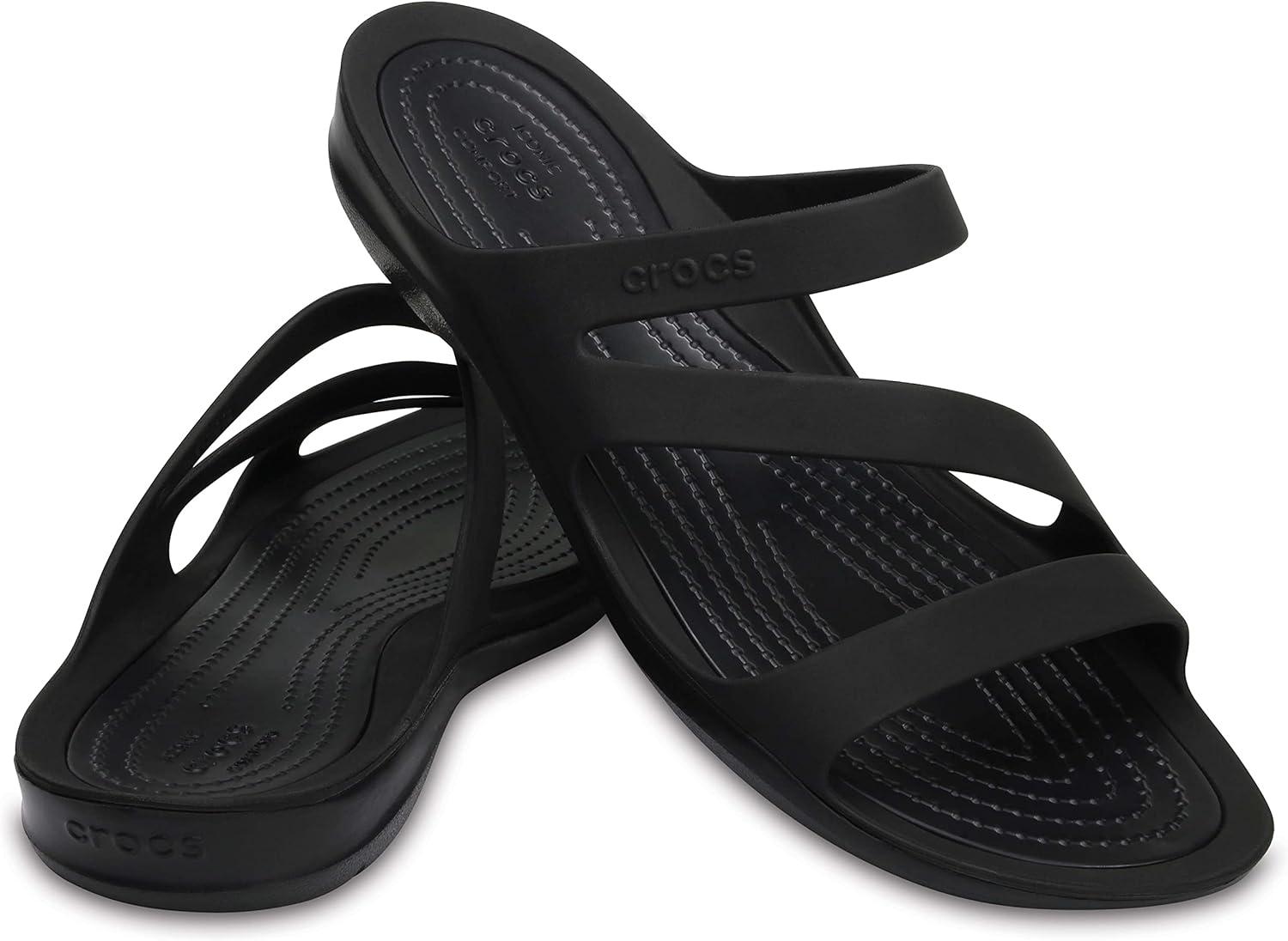imageCrocs Womens Swiftwater Sandals SlideBlackBlack