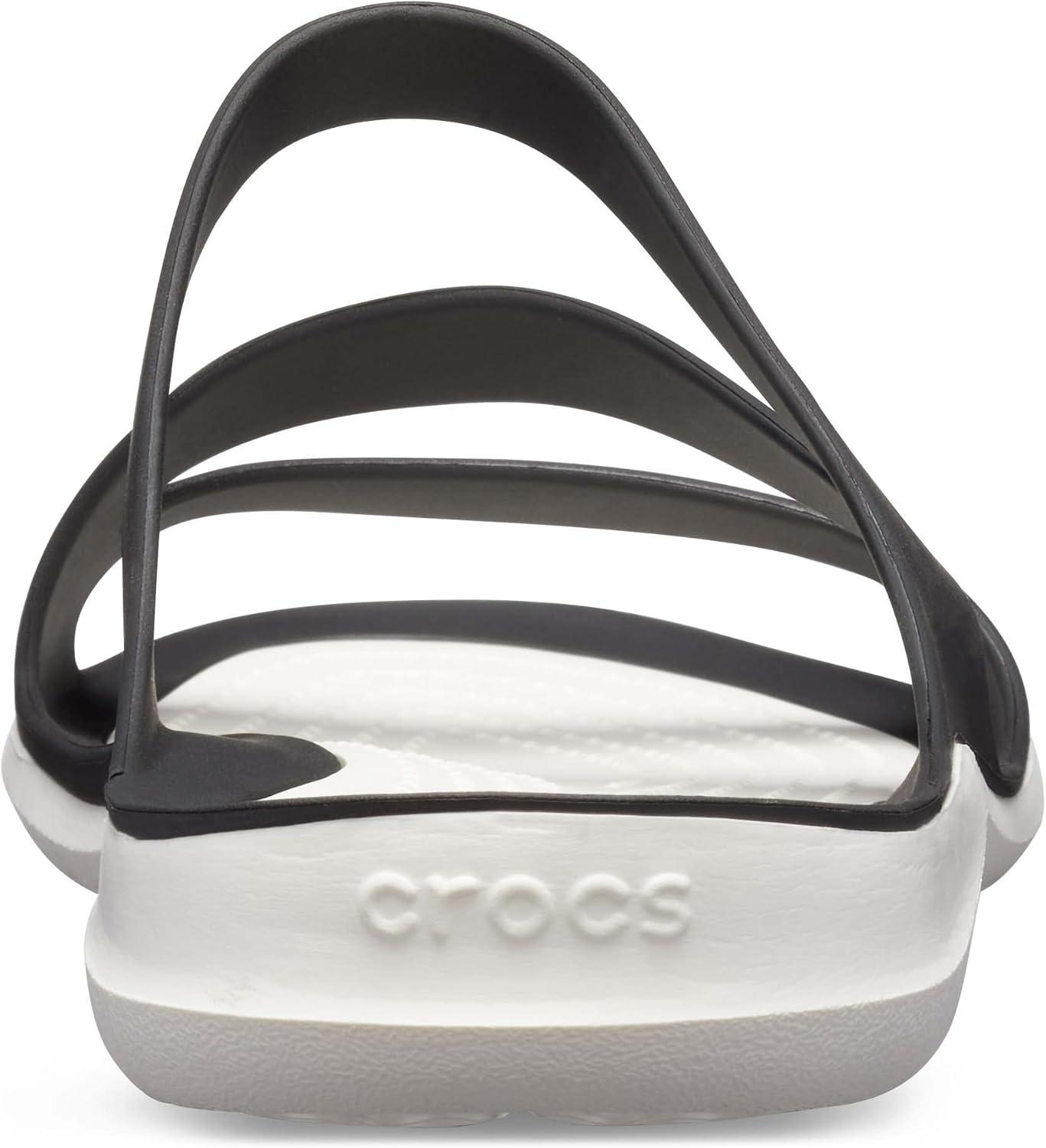 imageCrocs Womens Swiftwater Sandals SlideBlackWhite