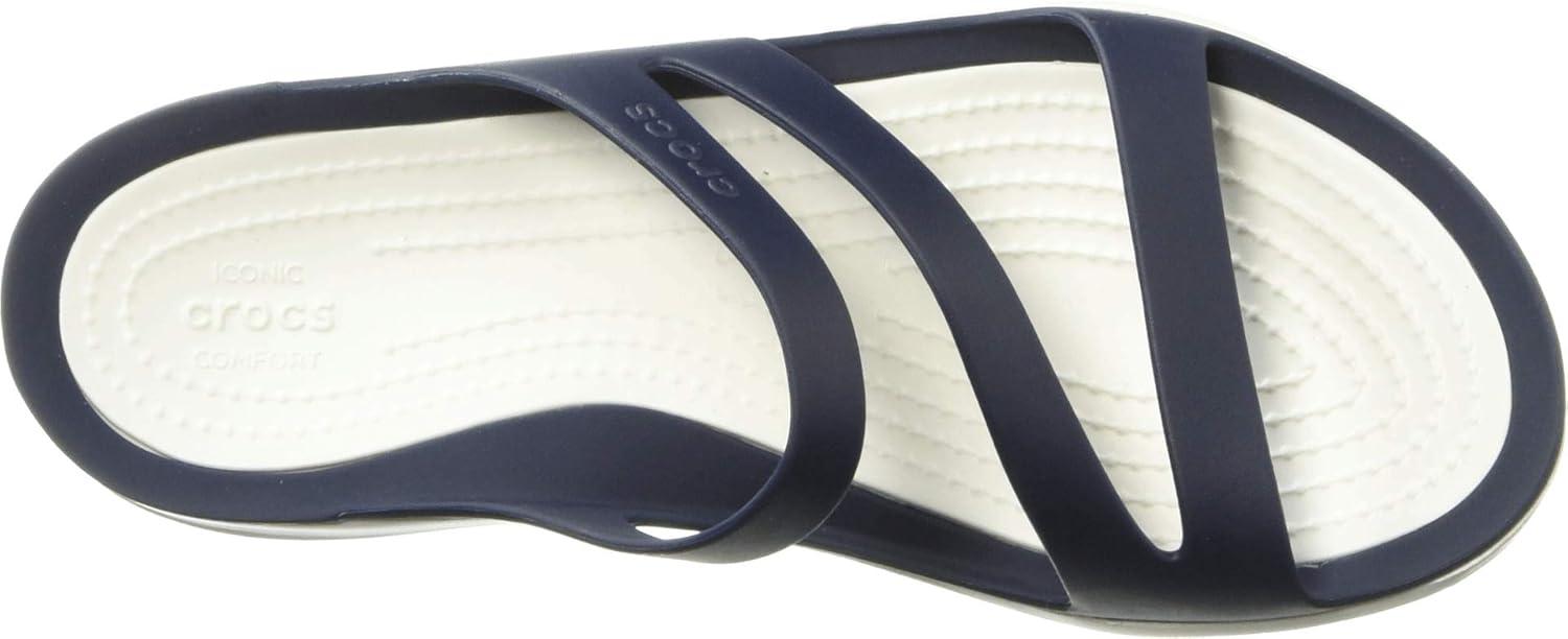 imageCrocs Womens Swiftwater Sandals SlideNavyWhite