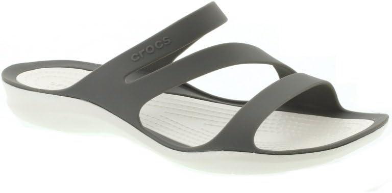 imageCrocs Womens Swiftwater Sandals SlideSmokeWhite