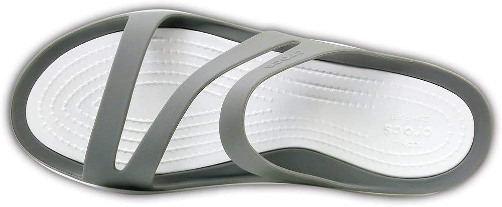 imageCrocs Womens Swiftwater Sandals SlideSmokeWhite