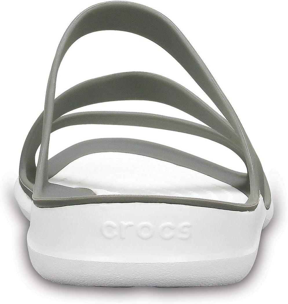 imageCrocs Womens Swiftwater Sandals SlideSmokeWhite