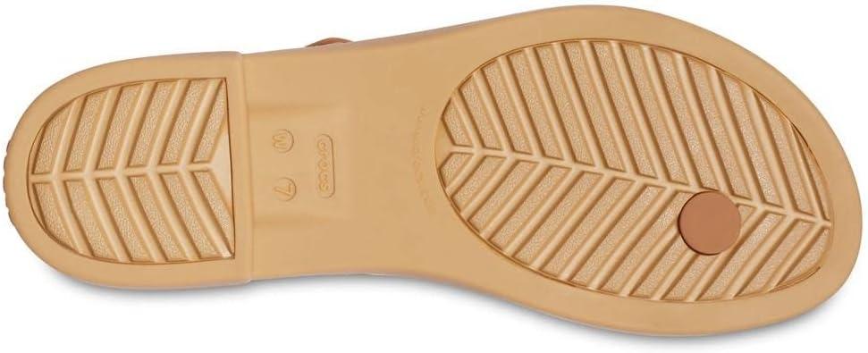 imageCrocs Womens Tulum Toe Post SandalsDark Gold