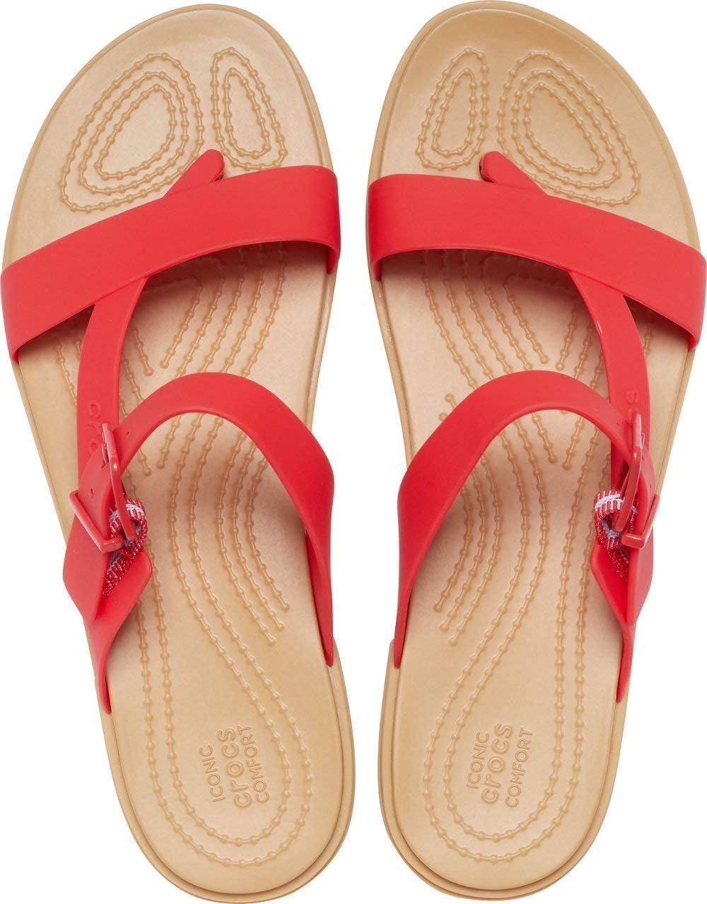 imageCrocs Womens Tulum Toe Post SandalsFlame