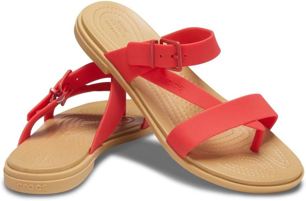 imageCrocs Womens Tulum Toe Post SandalsFlame
