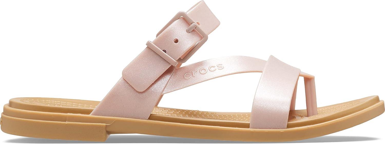 imageCrocs Womens Tulum Toe Post SandalsPink Clay