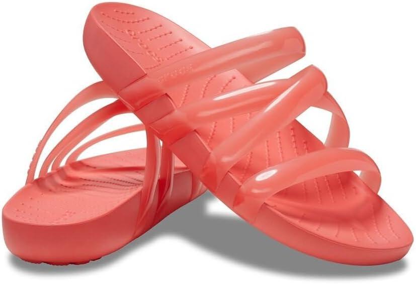 imageCrocs womens Splash Strappy SandalsNeon Watermelon