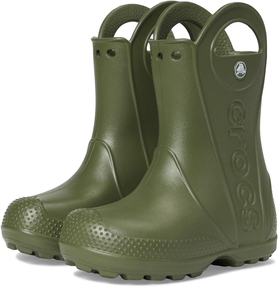 imagecrocs Handle It Graphic Rain Boot Kids PullOn BootArmy Green