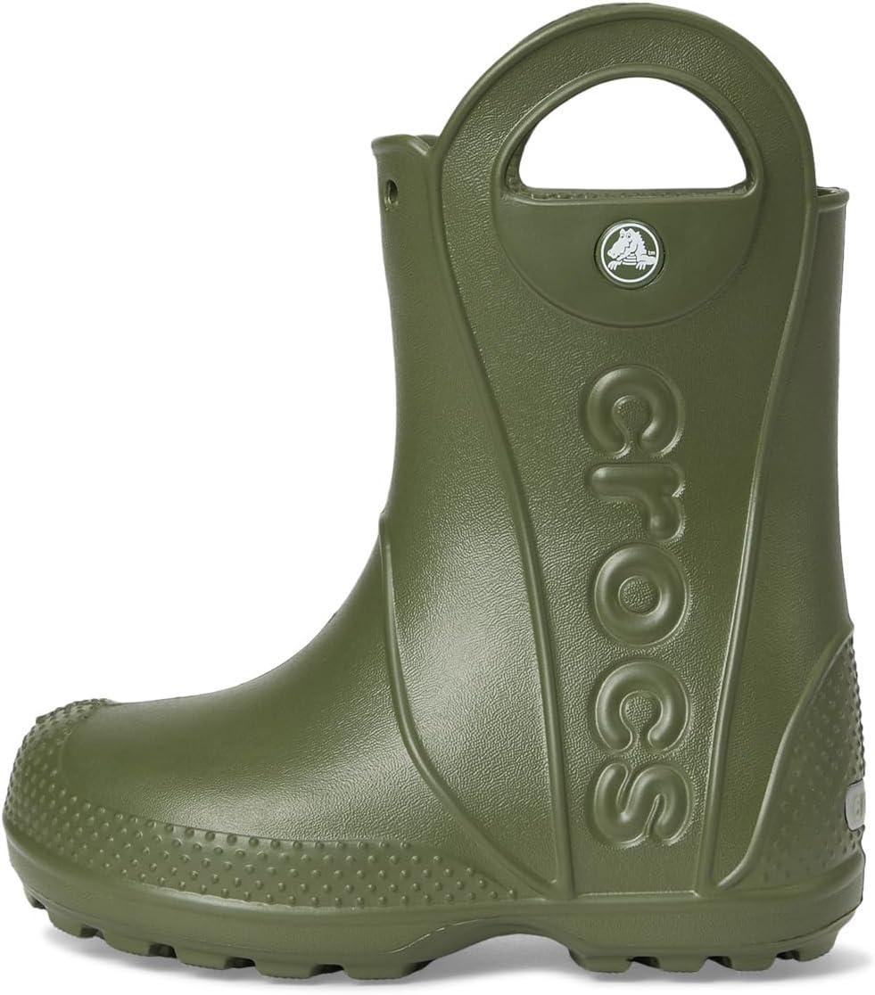 imagecrocs Handle It Graphic Rain Boot Kids PullOn BootArmy Green