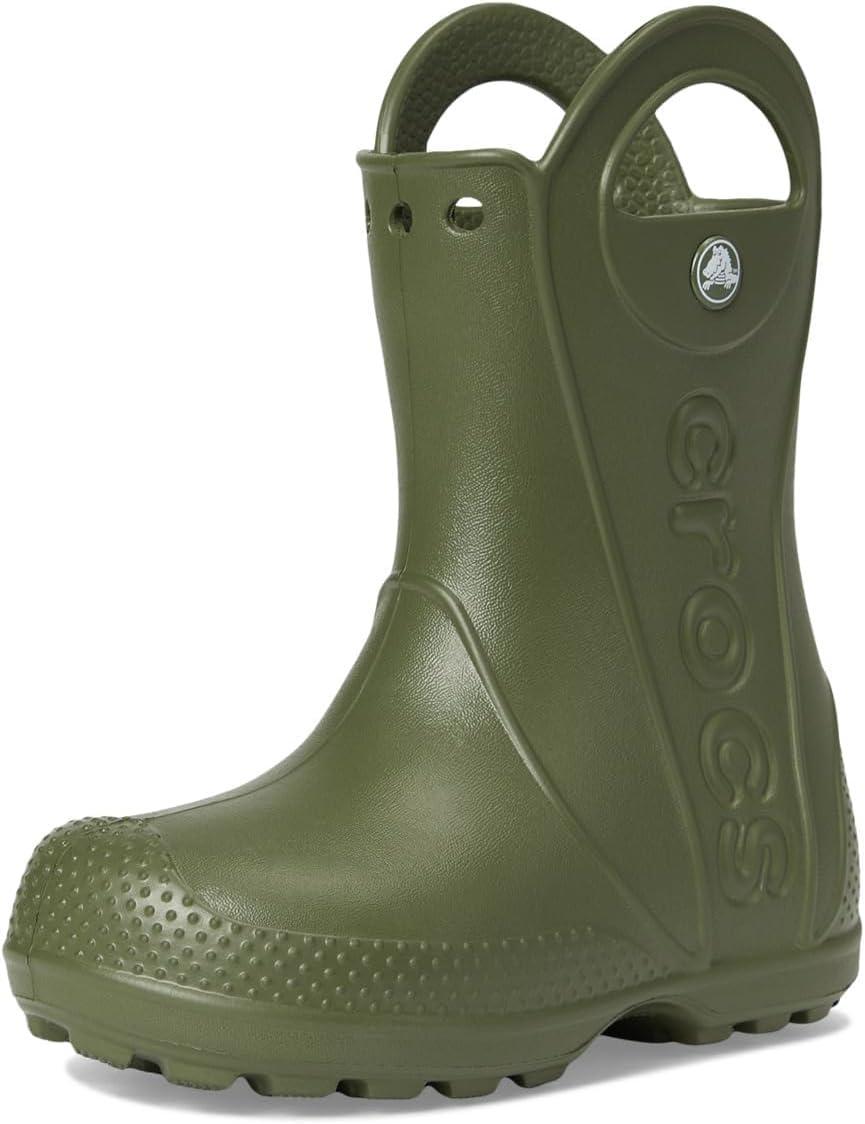 imagecrocs Handle It Graphic Rain Boot Kids PullOn BootArmy Green