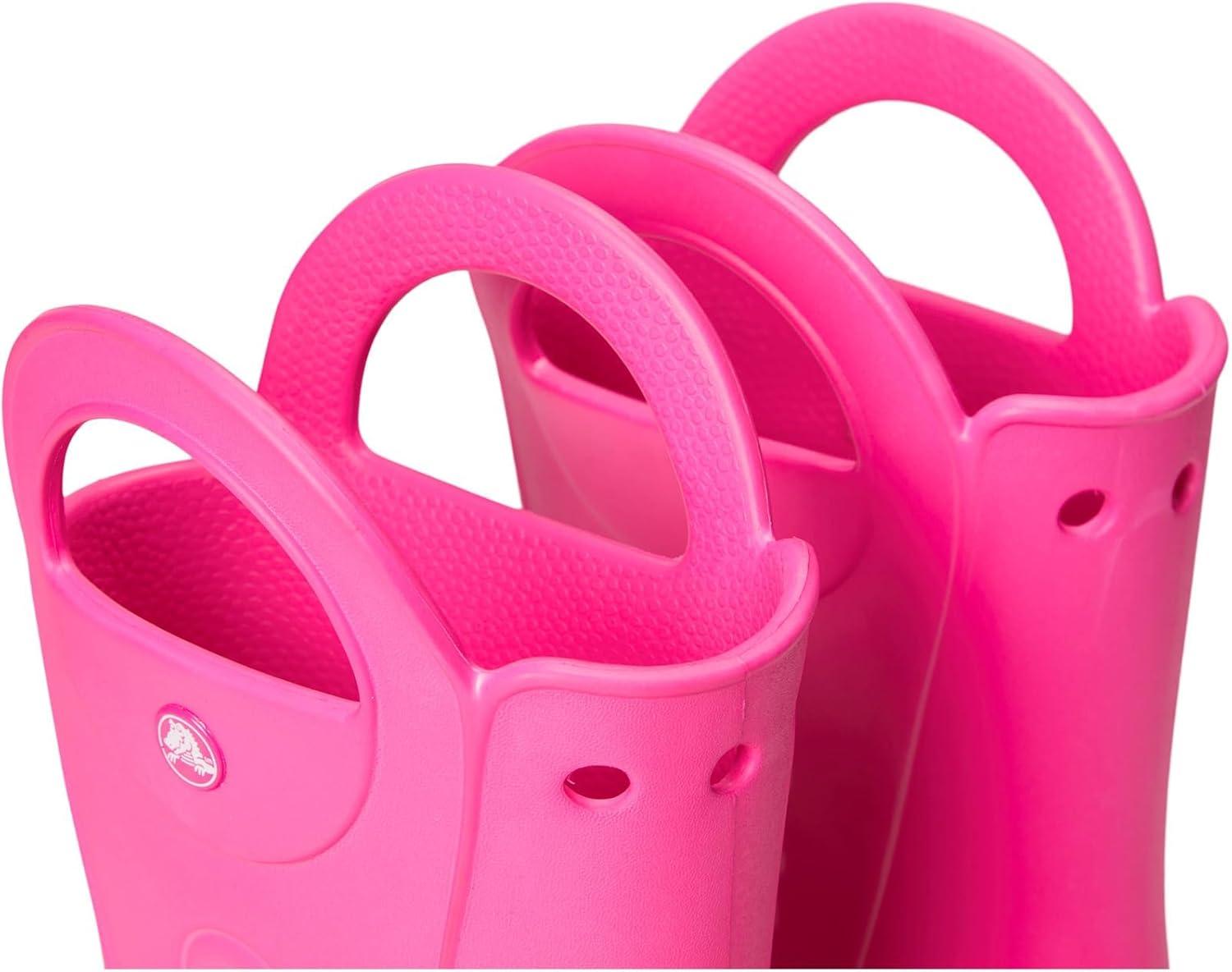 imagecrocs Handle It Graphic Rain Boot Kids PullOn BootPink Crush