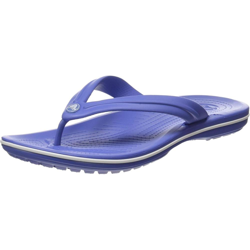imageCrocs Unisex Adult Crocband Flip Flop SandalLapis White