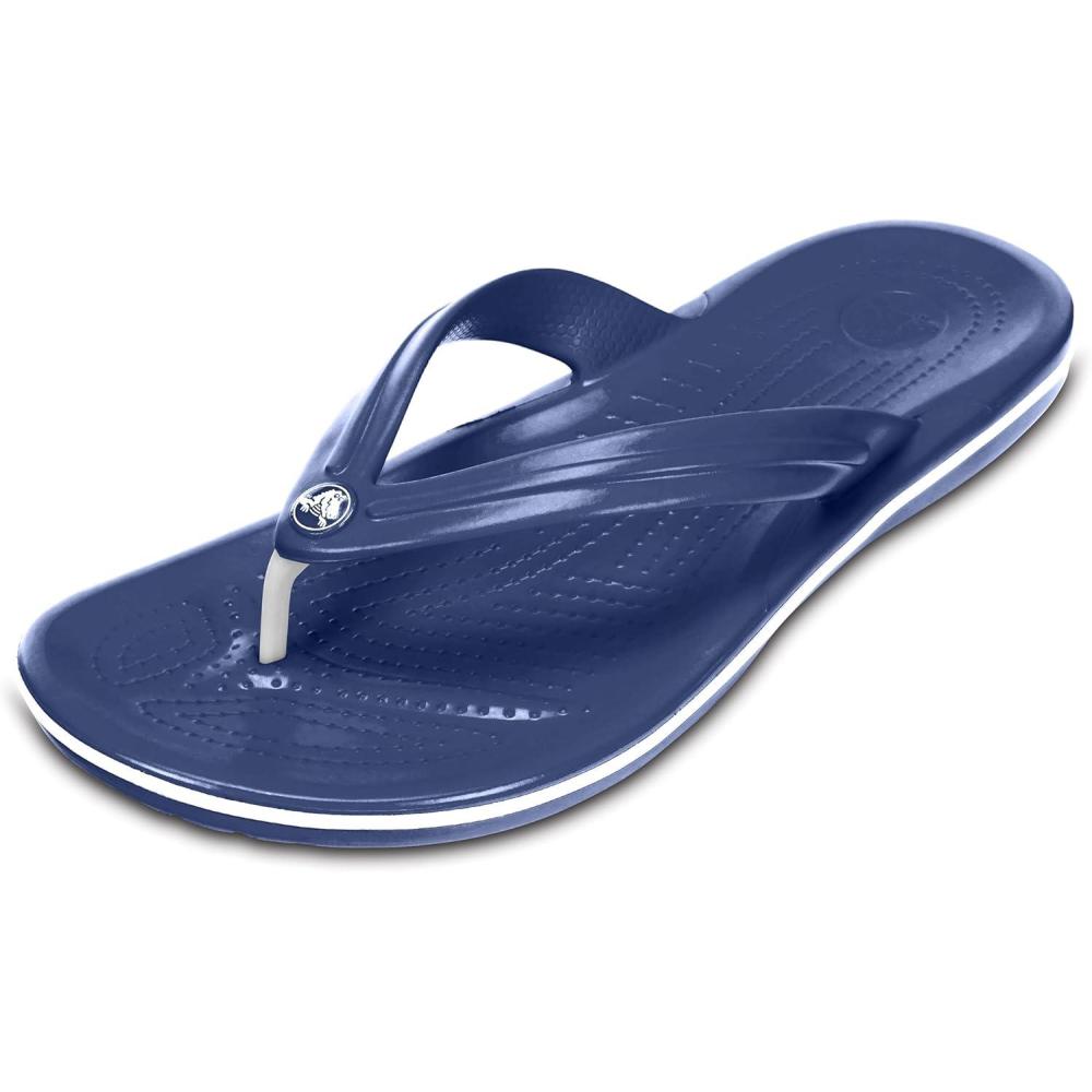 imageCrocs Unisex Adult Crocband Flip Flop SandalNavy