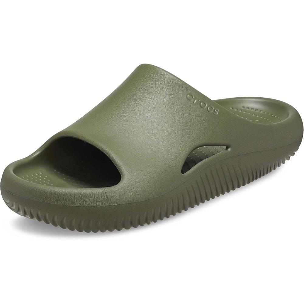 imageCrocs Unisex Adult Mellow Recovery SlidesArmy Green
