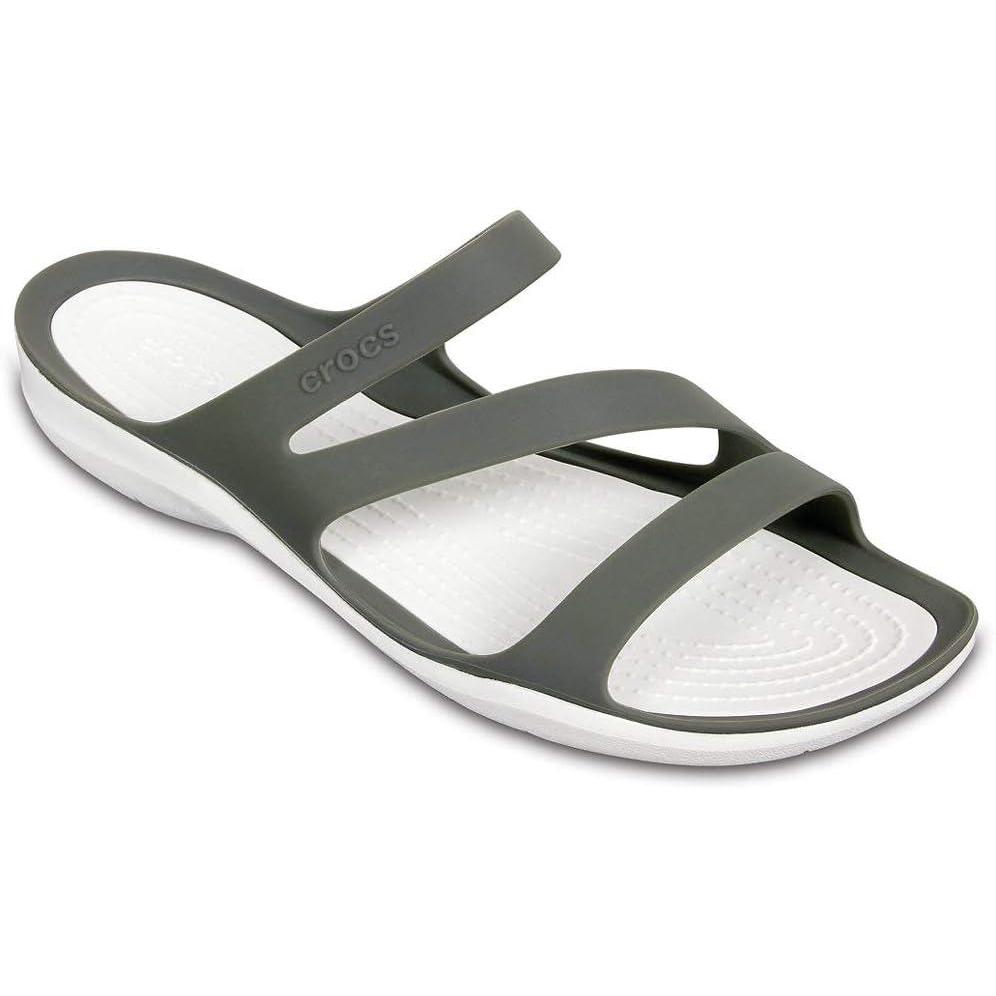 imageCrocs Womens Swiftwater Sandals SlideSmokeWhite
