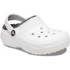 Crocs Classic Lined Clog (Little Kid/Big Kid) White/Grey 2 Little Kid M