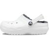 Crocs Classic Lined Clog (Little Kid/Big Kid) White/Grey 2 Little Kid M