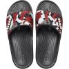 Crocs Kids’ Classic Slide Sandals, Black/Red, 11 Little Kid